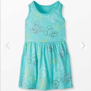 Hanna Andersson Mickey Mouse Aqua Dress 18-24M Baby NEW!!